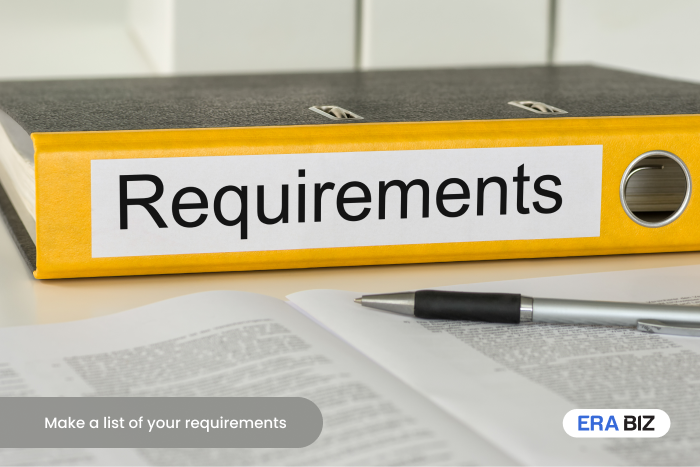 requirements list, IT outsourcing, finding your needs in IT projects, Era Biz Solutions