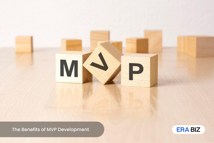 Benefits of MVP Development, MVP on wooden blocks, Era Biz Solutions